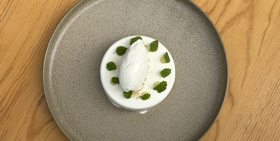 Smoked milk ice cream