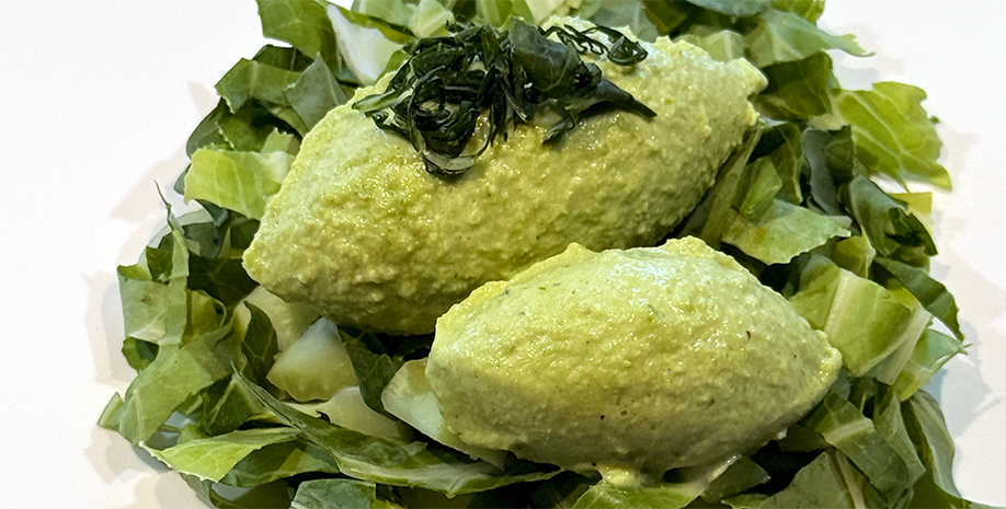 Crema de hojas de coliflor