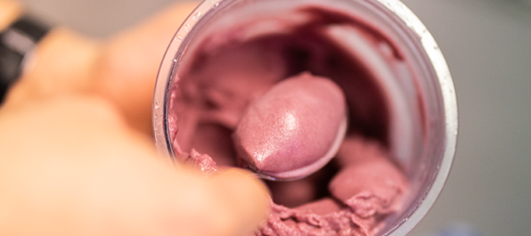 Red cabbage sorbet