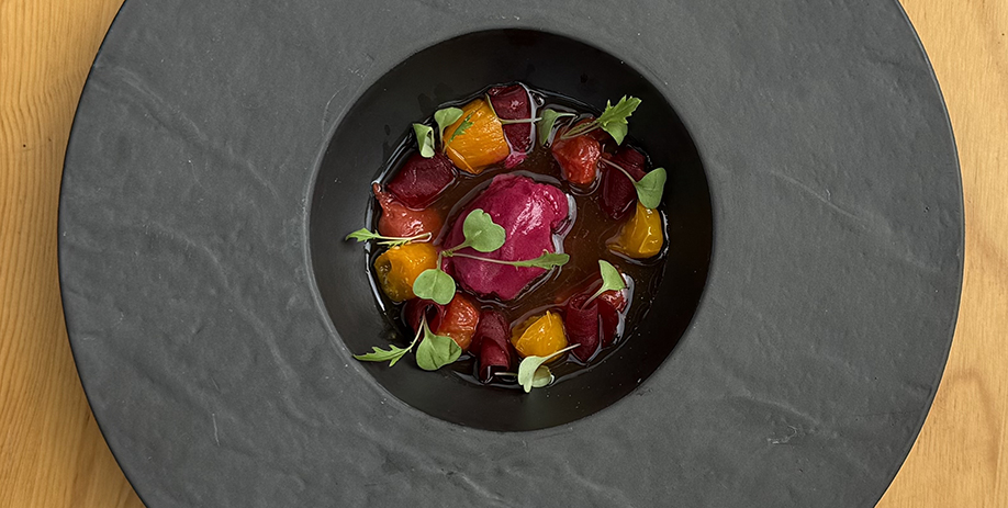 Tomato and beetroot sorbet