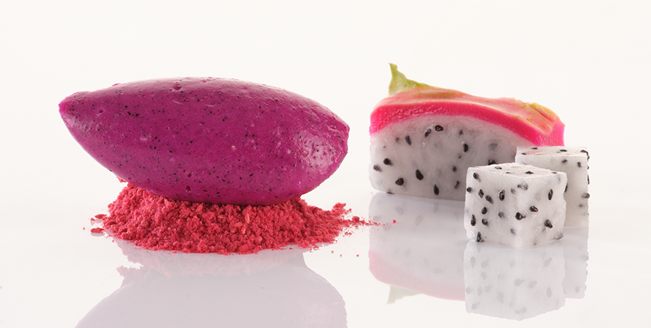 Red dragon fruit ice cream