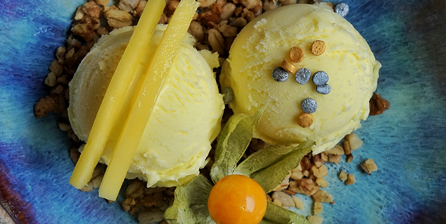 Mango-Ingwer-Eiscreme