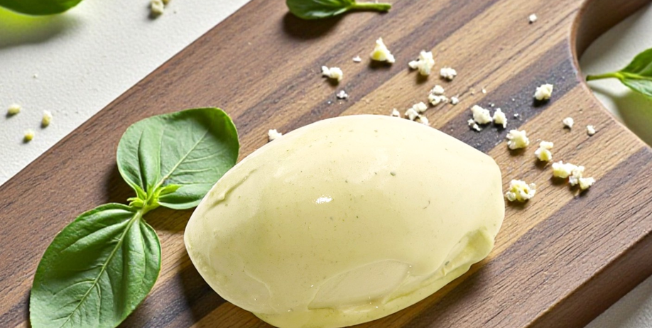 Basil and elderflower sorbet