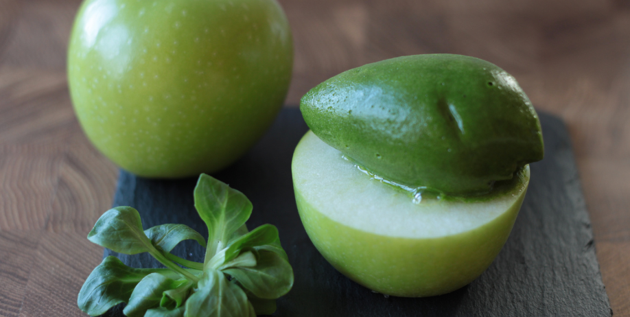 Sorbete de manzana verde, lechuga y espinacas VEGANO