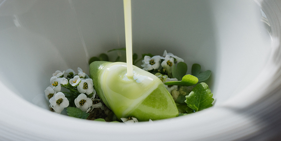 Wild garlic sorbet